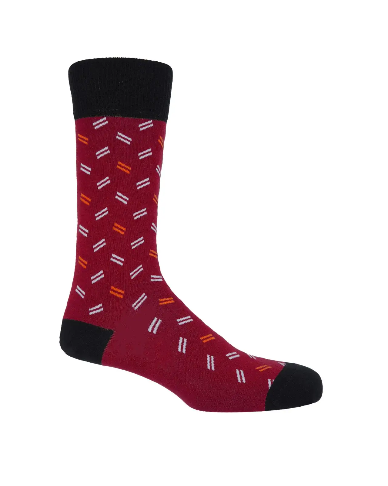 Men PEPER HAROW Parallel Mens Socks - Burgundy-PH-8064583008430 £16.00