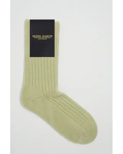 Men PEPER HAROW Ribbed Mens Bed Socks - Cream £15.00