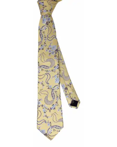 Silk Ties Soprano Ties Soprano Gold Floral Pattern Mens Silk Tie £24.00