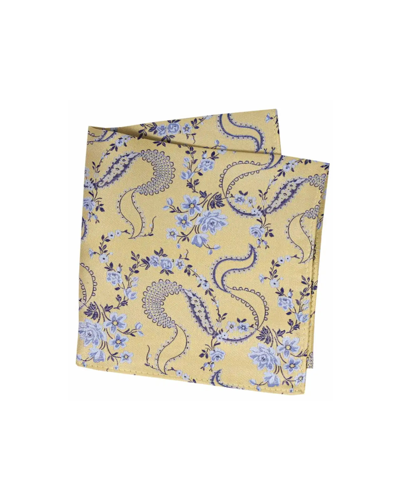 Pocket Square Soprano Ties Soprano Gold Floral Patterned Mens Silk Pocket Square-ST-HANKWS08873 £9.00