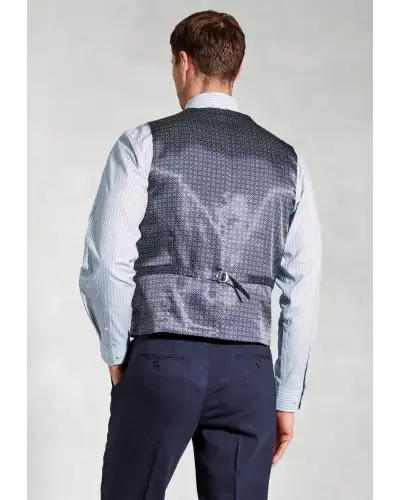 Linen Suits Brook Taverner Tailored Fit Mckellen Navy Linen Blend Suit Waistcoat £45.00