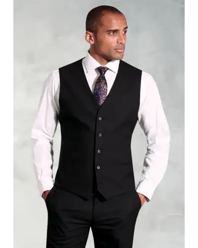 Three Piece Suits Brook Taverner Tailored Fit Black Waistcoat £44.00