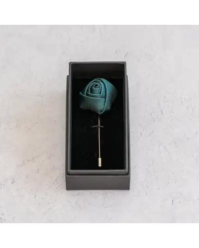 Lapel Pins Victory and Innsbruck Peacock Green Textured Floral Lapel Pin £16.00