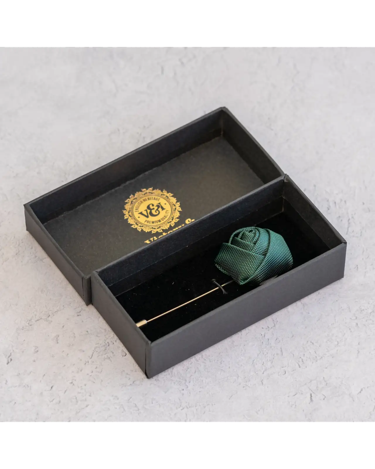 Lapel Pins Victory and Innsbruck Emerald Green Textured Floral Lapel Pin £16.00