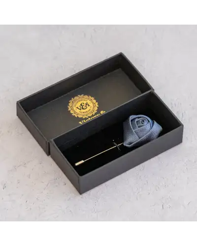 Lapel Pins Victory and Innsbruck Slate Blue Textured Floral Lapel Pin £16.00