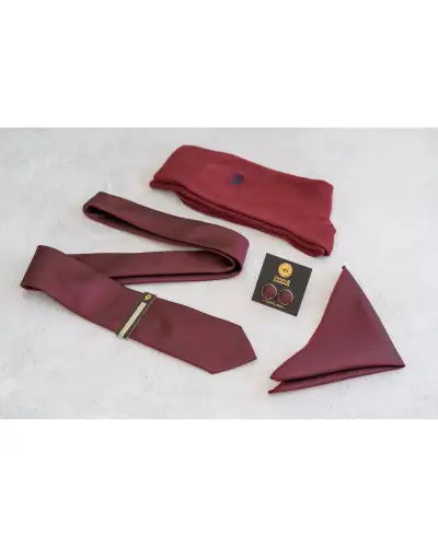 Tie Gift Sets Victory and Innsbruck Burgundy Red Textured Tie Set £50.00