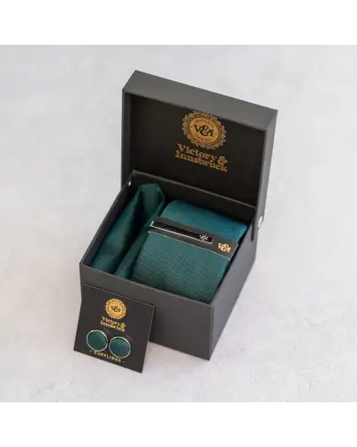 Tie Gift Sets Victory and Innsbruck Peacock Green Textured Tie Set £50.00