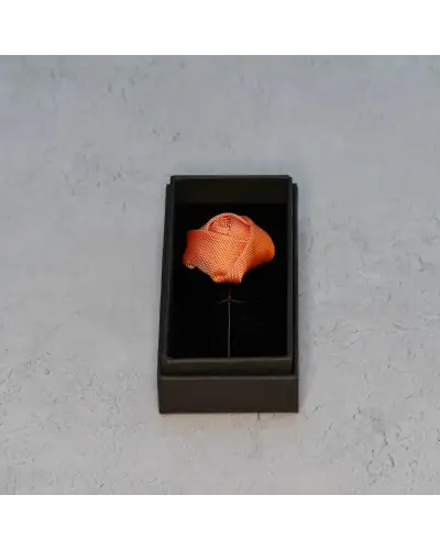 Lapel Pins Victory and Innsbruck Coral Orange Textured Floral Lapel Pin £16.00