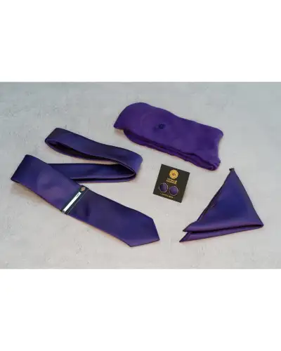 Tie Gift Sets Victory and Innsbruck Cadbury Purple Textured Tie Set £50.00