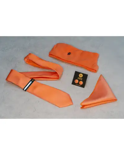 Tie Gift Sets Victory and Innsbruck Coral Orange Textured Tie Set £50.00