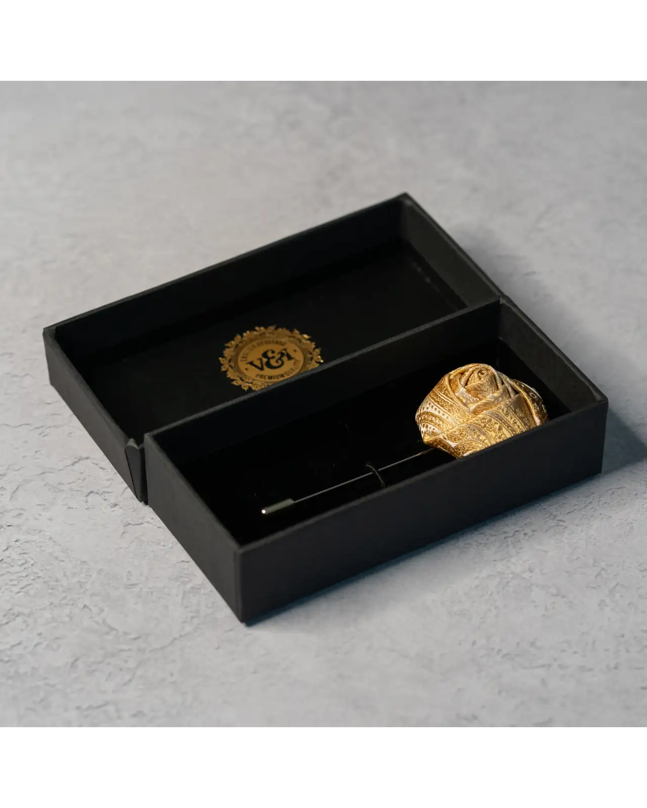 Lapel Pins Victory and Innsbruck Champagne Gold Paisley Floral Lapel Pin £16.00