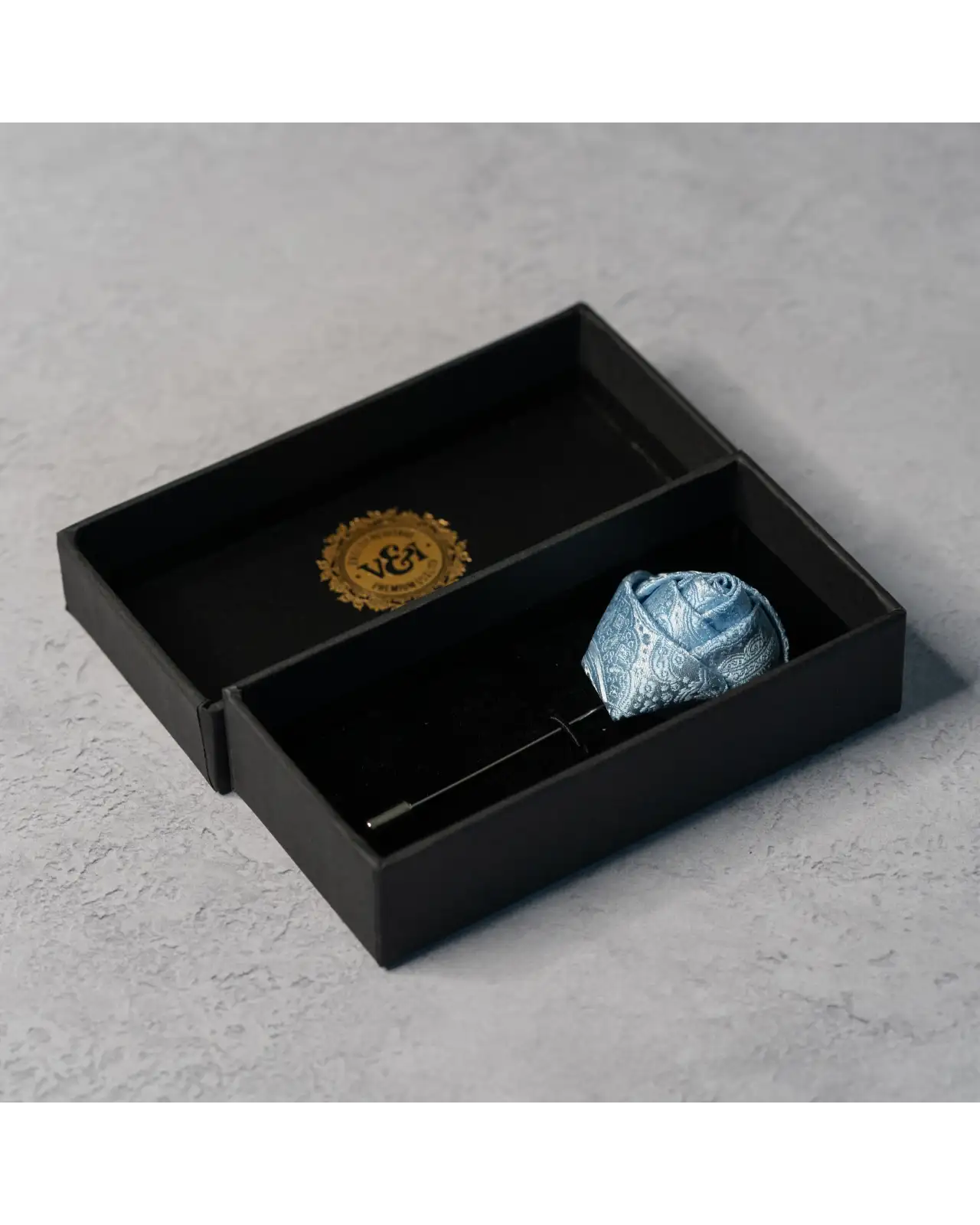 Lapel Pins Victory and Innsbruck Light Blue Paisley Floral Lapel Pin £16.00