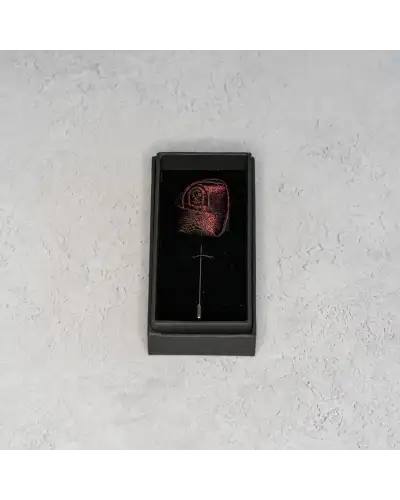 Lapel Pins Victory and Innsbruck Burgundy Red Paisley Floral Lapel Pin £16.00