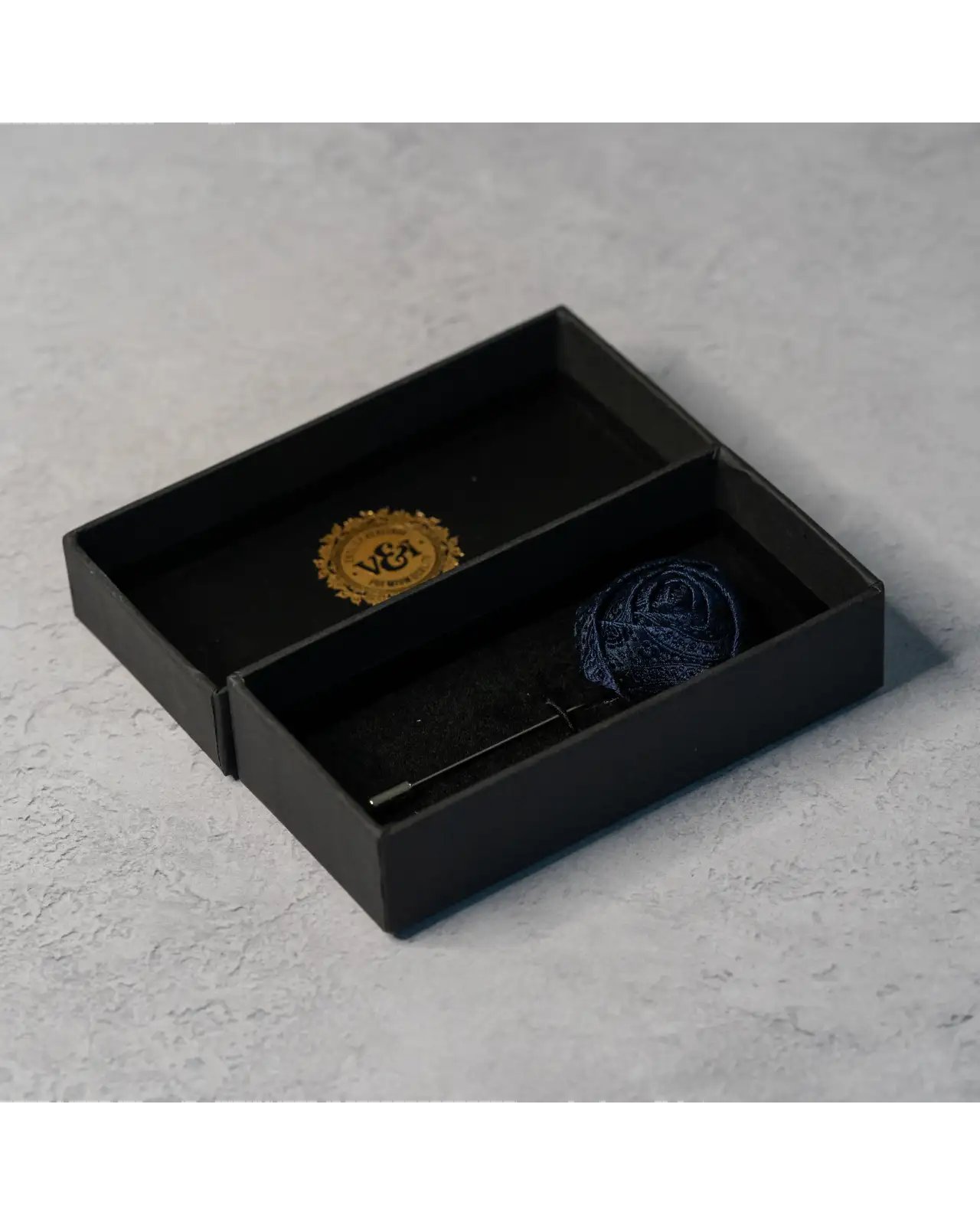 Lapel Pins Victory and Innsbruck Navy Blue Paisley Floral Lapel Pin £16.00