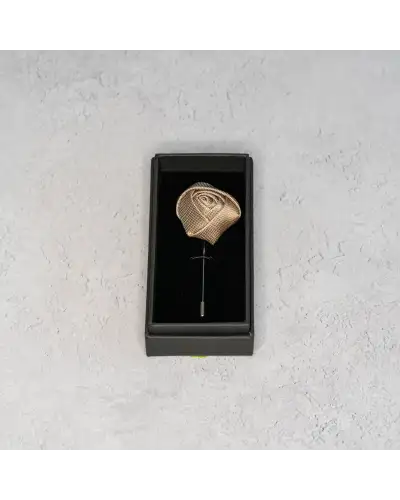 Lapel Pins Victory and Innsbruck Champagne Beige Textured Floral Lapel Pin £16.00