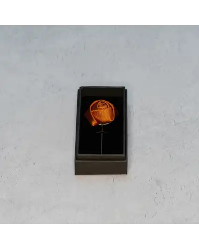 Lapel Pins Victory and Innsbruck Burnt Orange Textured Floral Lapel Pin £16.00