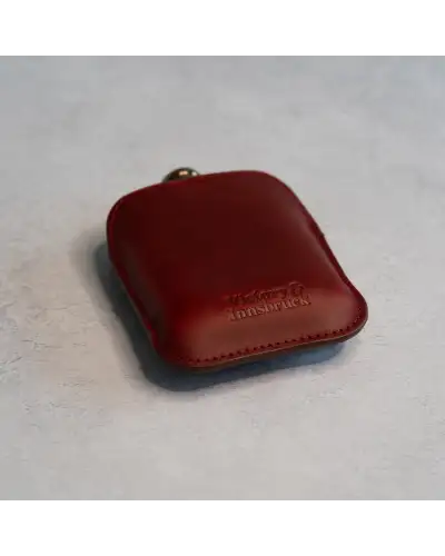 Flasks Victory and Innsbruck Full Grain Leather Cased Hip Flask Full Burgundy Leather Copper Flask £36.00