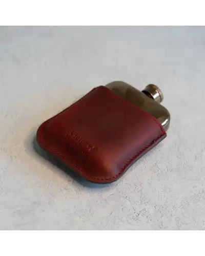 Flasks Victory and Innsbruck Full Grain Leather Cased Hip Flask 3 4 Burgundy Leather Copper Flask £36.00