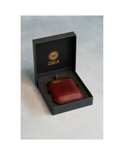 Flasks Victory and Innsbruck Full Grain Leather Cased Hip Flask 3 4 Burgundy Leather Copper Flask £36.00