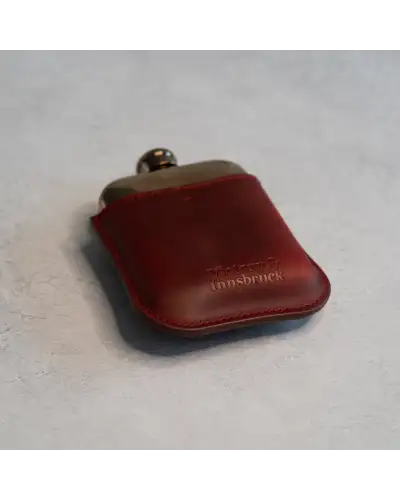 Flasks Victory and Innsbruck Full Grain Leather Cased Hip Flask 3 4 Burgundy Leather Copper Flask £36.00