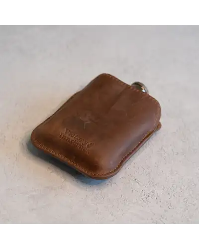 Flasks Victory and Innsbruck Full Grain Leather Cased Hip Flask Full Brown Leather Copper Flask £36.00