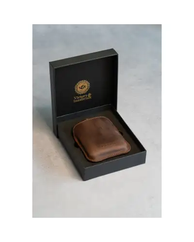 Flasks Victory and Innsbruck Full Grain Leather Cased Hip Flask Full Brown Leather Copper Flask £36.00