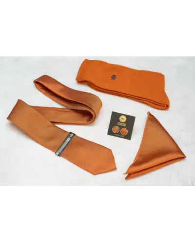 Tie Gift Sets Victory and Innsbruck Burnt Orange Textured Tie Set £45.00