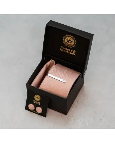 Tie Gift Sets Victory and Innsbruck Blush Pink Textured Tie Set £50.00