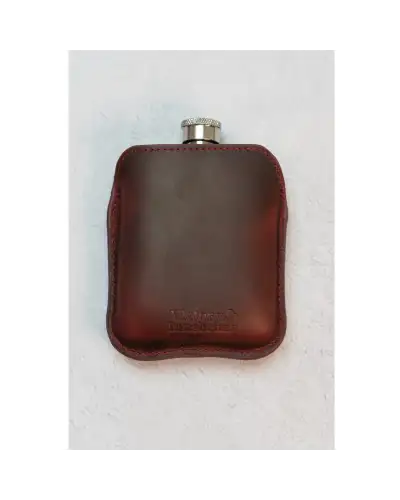 Flasks Victory and Innsbruck Full Grain Leather Cased Hip Flask Full Burgundy Sleeve Silver Flask £36.00