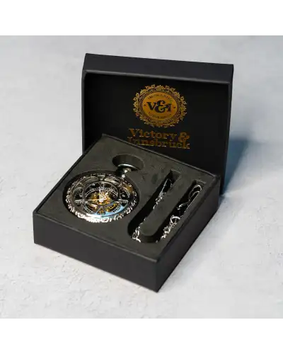 Pocket Watches Victory and Innsbruck Steampunk Pocket Watch Silver The Milburn Ii £50.00