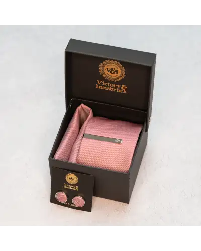 Tie Gift Sets Victory and Innsbruck Light Mauve Textured Tie Set £50.00