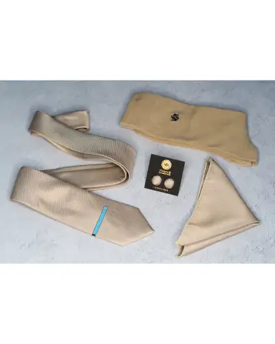 Tie Gift Sets Victory and Innsbruck Champagne Beige Textured Tie Set £50.00