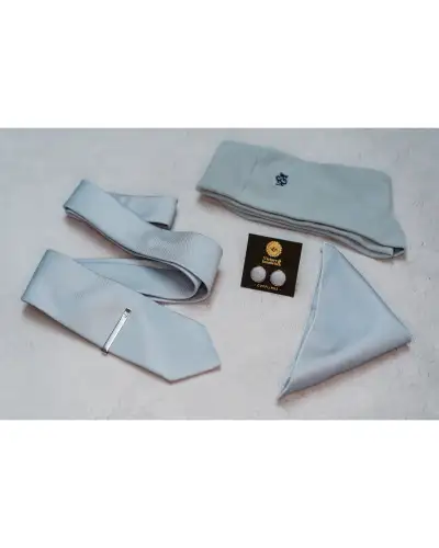 Tie Gift Sets Victory and Innsbruck Dusty Blue Textured Tie Set £50.00