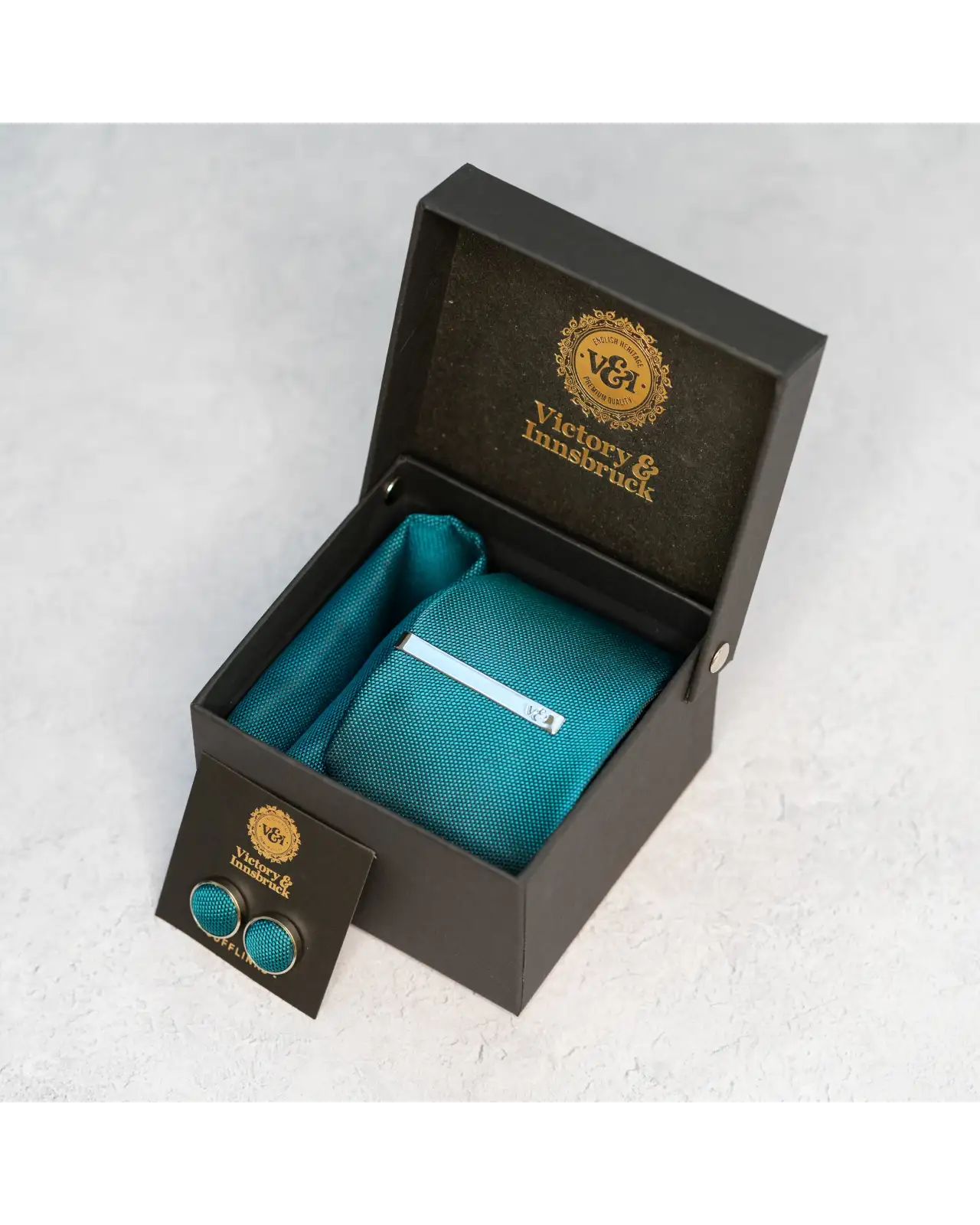 Tie Gift Sets Victory and Innsbruck Teal Textured Tie Set £43.00