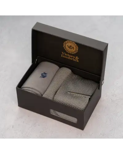 Tie Gift Sets Victory and Innsbruck Grey Knitted Tie Set £50.00
