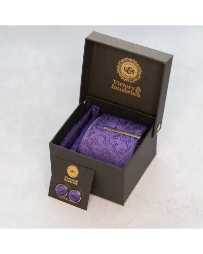 Tie Gift Sets Victory and Innsbruck Cadbury Purple Paisley Tie Set £50.00