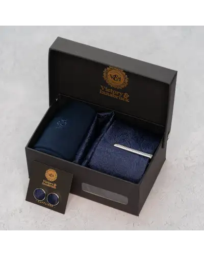 Tie Gift Sets Victory and Innsbruck Navy Blue Paisley Tie Set £50.00