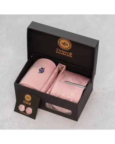 Tie Gift Sets Victory and Innsbruck Dusty Pink Paisley Tie Set £50.00