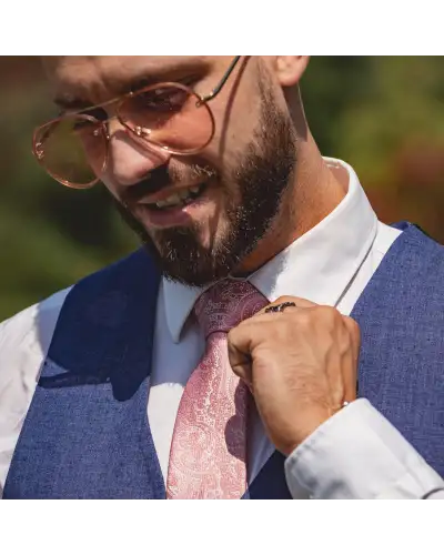 Tie Gift Sets Victory and Innsbruck Dusty Pink Paisley Tie Set £50.00