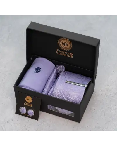 Tie Gift Sets Victory and Innsbruck Lavender Paisley Tie Set £50.00