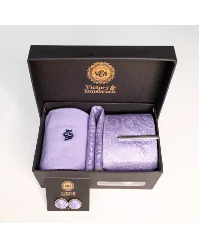 Tie Gift Sets Victory and Innsbruck Lavender Paisley Tie Set £50.00