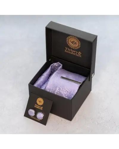 Tie Gift Sets Victory and Innsbruck Lavender Paisley Tie Set £50.00
