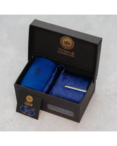 Tie Gift Sets Victory and Innsbruck Royal Blue Paisley Tie Set £50.00