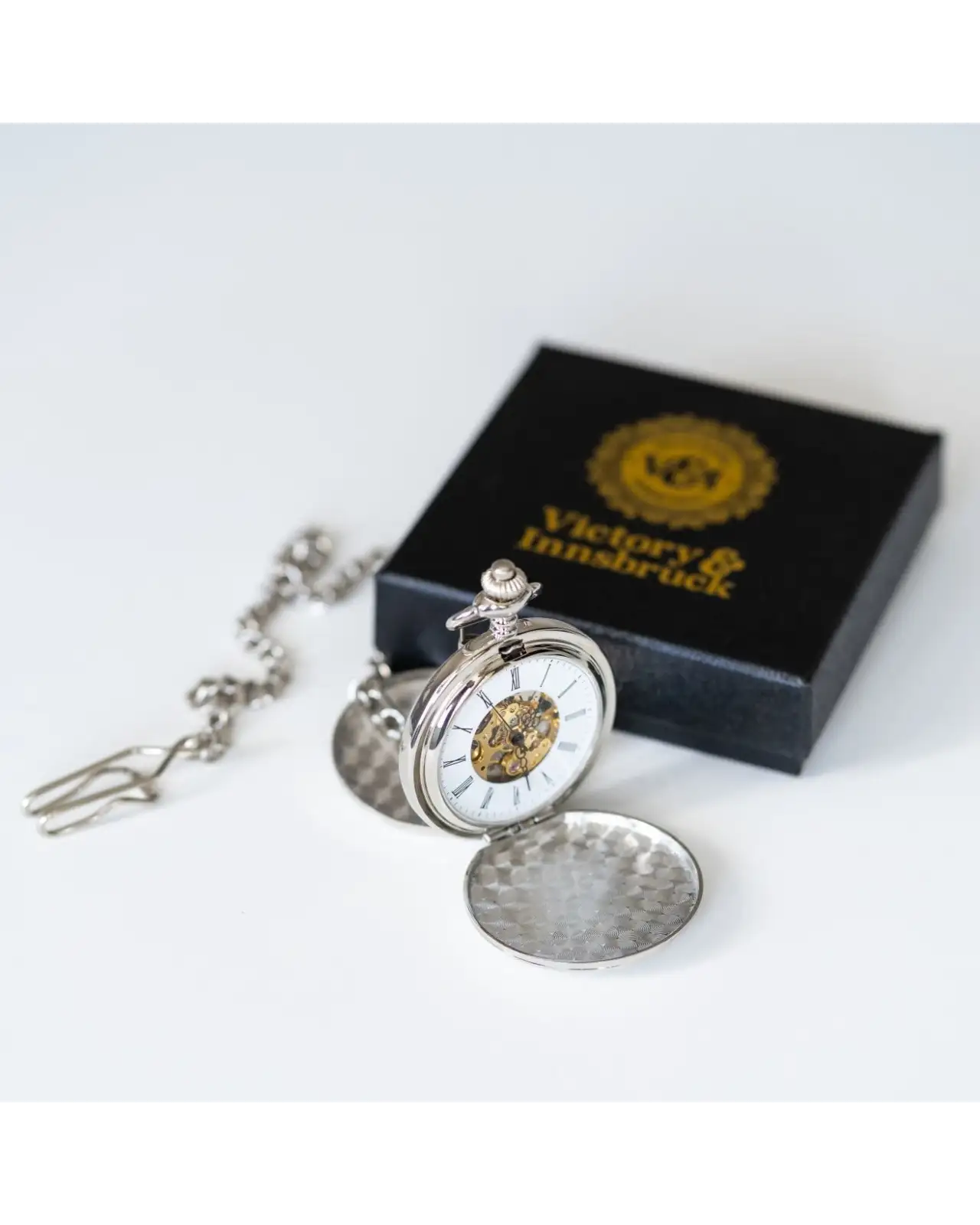 Pocket Watches Victory and Innsbruck Double Hunter Pocket Watch Silver The Clasper £50.00