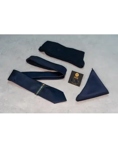 Tie Gift Sets Victory and Innsbruck Navy Blue Textured Tie Set £50.00