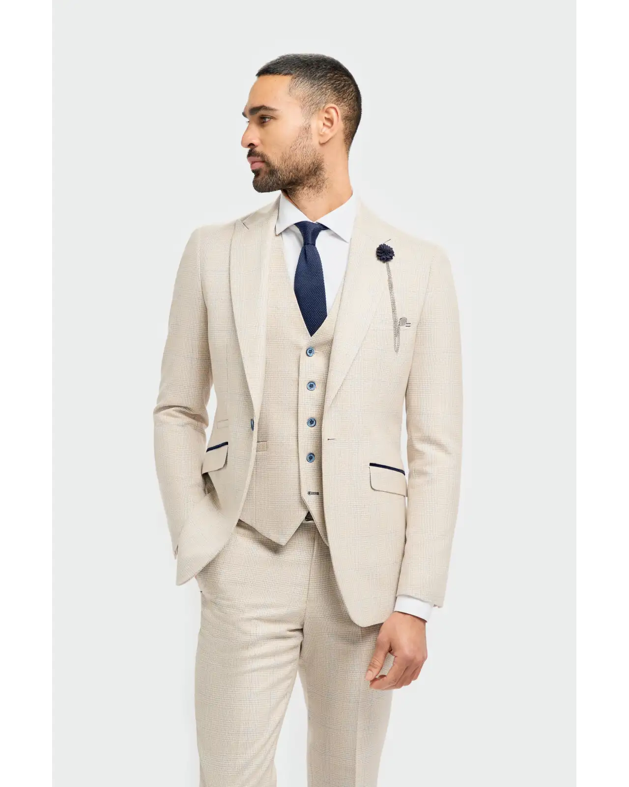 Blazers Victory and Innsbruck Caridi Beige Check Slim Fit Blazer £137.00
