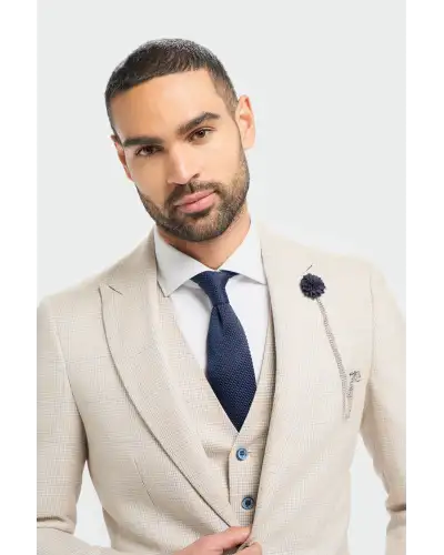 Blazers Victory and Innsbruck Caridi Beige Check Slim Fit Blazer £137.00