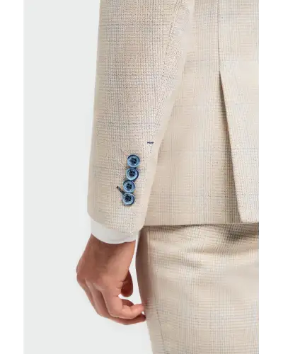 Blazers Victory and Innsbruck Caridi Beige Check Slim Fit Blazer £137.00