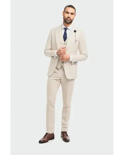 Blazers Victory and Innsbruck Caridi Beige Check Slim Fit Blazer £137.00