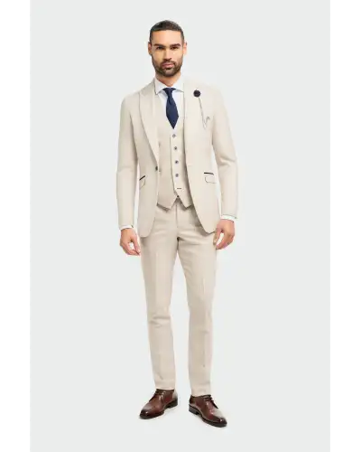 Blazers Victory and Innsbruck Caridi Beige Check Slim Fit Blazer £137.00